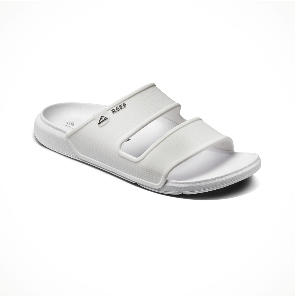 Product image: Footwear Reef Mens Oasis Double Up White, shown from a three-quarter angled view.