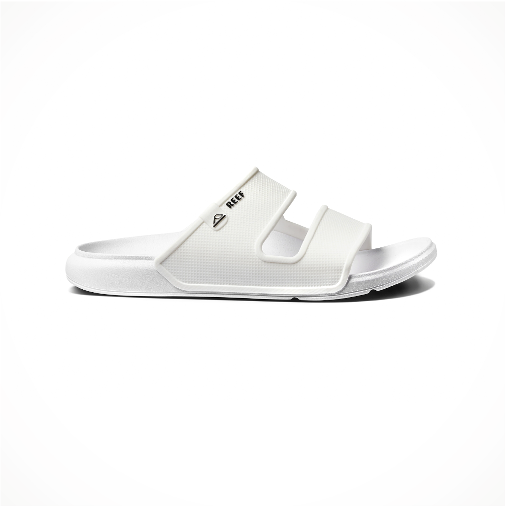 Product image: Footwear Reef Mens Oasis Double Up White, side profile view.