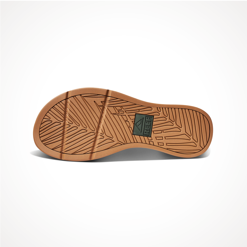 Product image: Footwear Reef Mens Santa Ana Olive Gum, showing the outsole tread pattern.