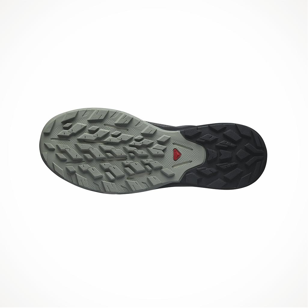 Product image: Footwear Salomon Mens Outpulse GTX Magnet Black Wrought Iron, showing the outsole tread pattern.