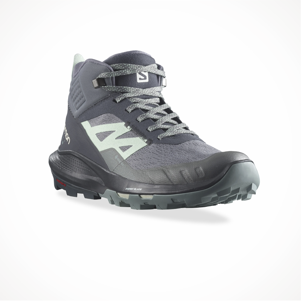 Footwear Salomon Womens Outpulse Mid GTX Ebony Quiet Shade Ebony Iso