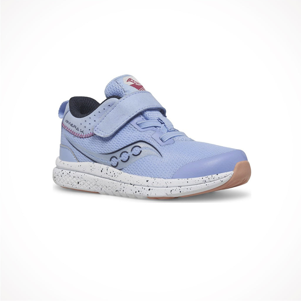 Product image: Footwear Saucony Kids Kinvara 14 AC Light Blue, shown from a three-quarter angled view.