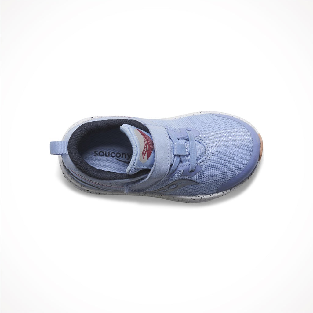 Product image: Footwear Saucony Kids Kinvara 14 AC Light Blue Iso, shown from above.