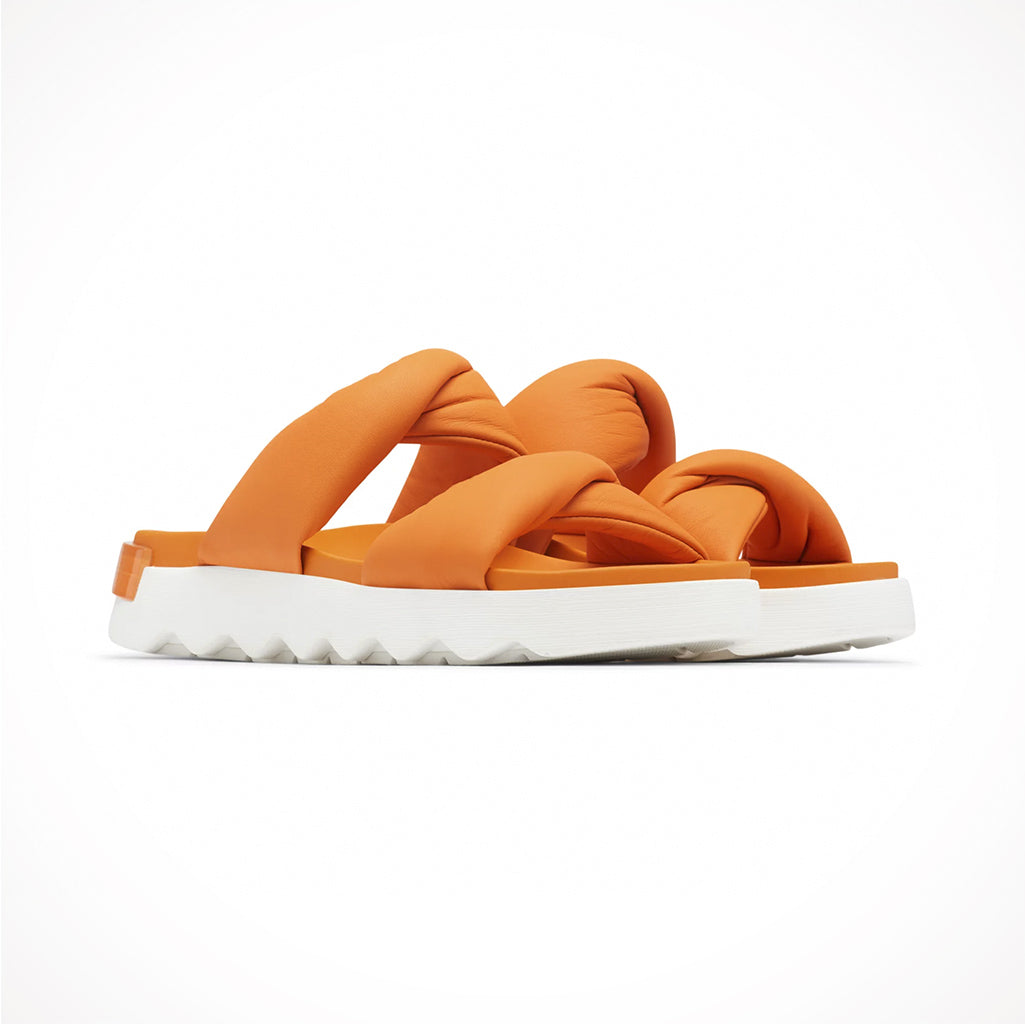 Product image: Footwear Sorel Womens Viibe Twist Slide Koi Sea Salt, shown from a three-quarter angled view.