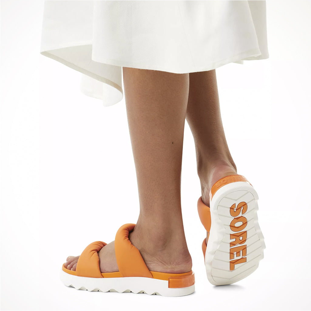 Product image: Footwear Sorel Womens Viibe Twist Slide Koi Sea Salt, lifestyle product shot.