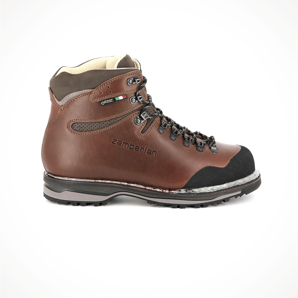 Product image: Footwear Zamberlan Mens Tofane NW GTX RR Waxed Brick, side profile view.