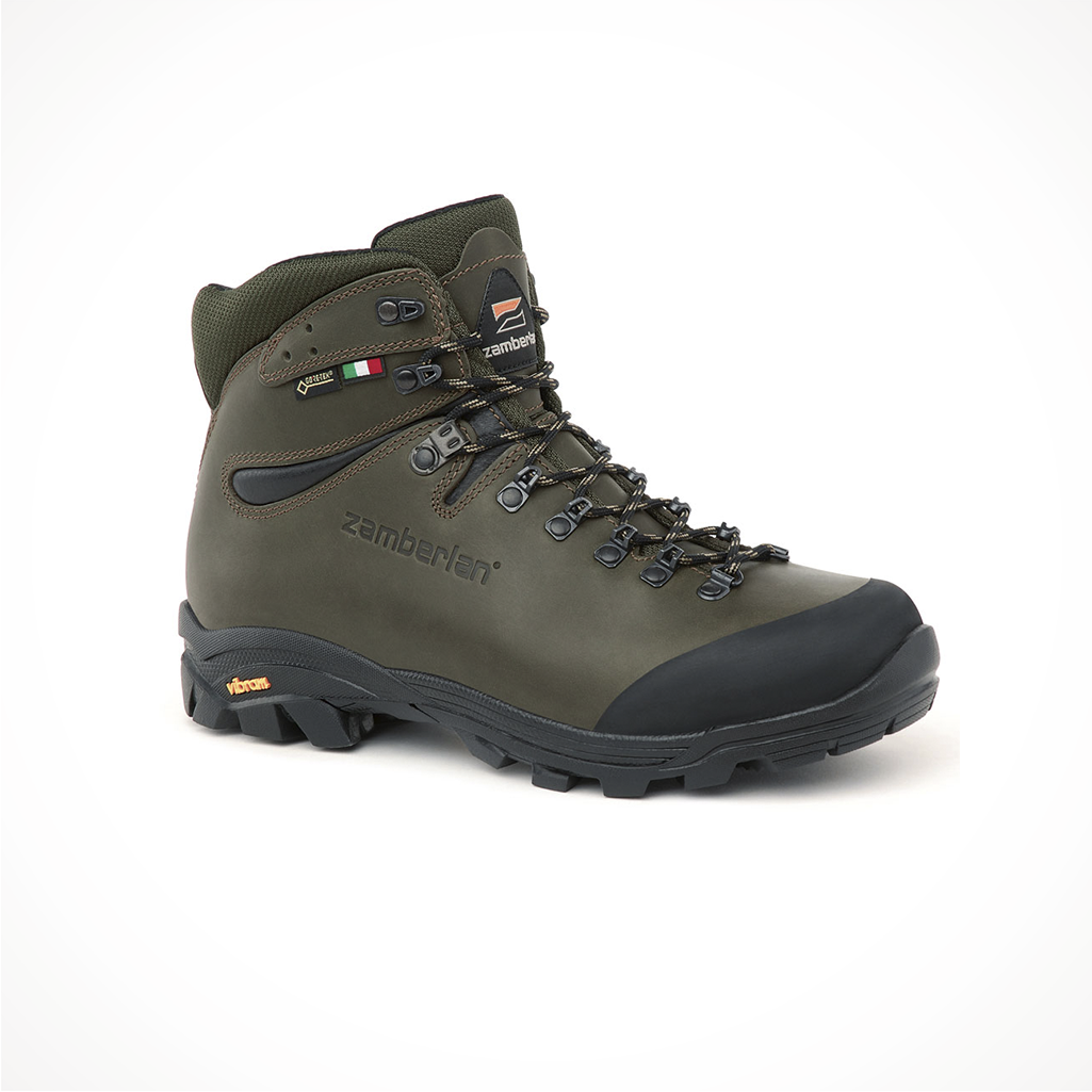 Product image: Footwear Zamberlan Mens VIOZ Hike GTX RR Waxed Forest, shown from a three-quarter angled view.