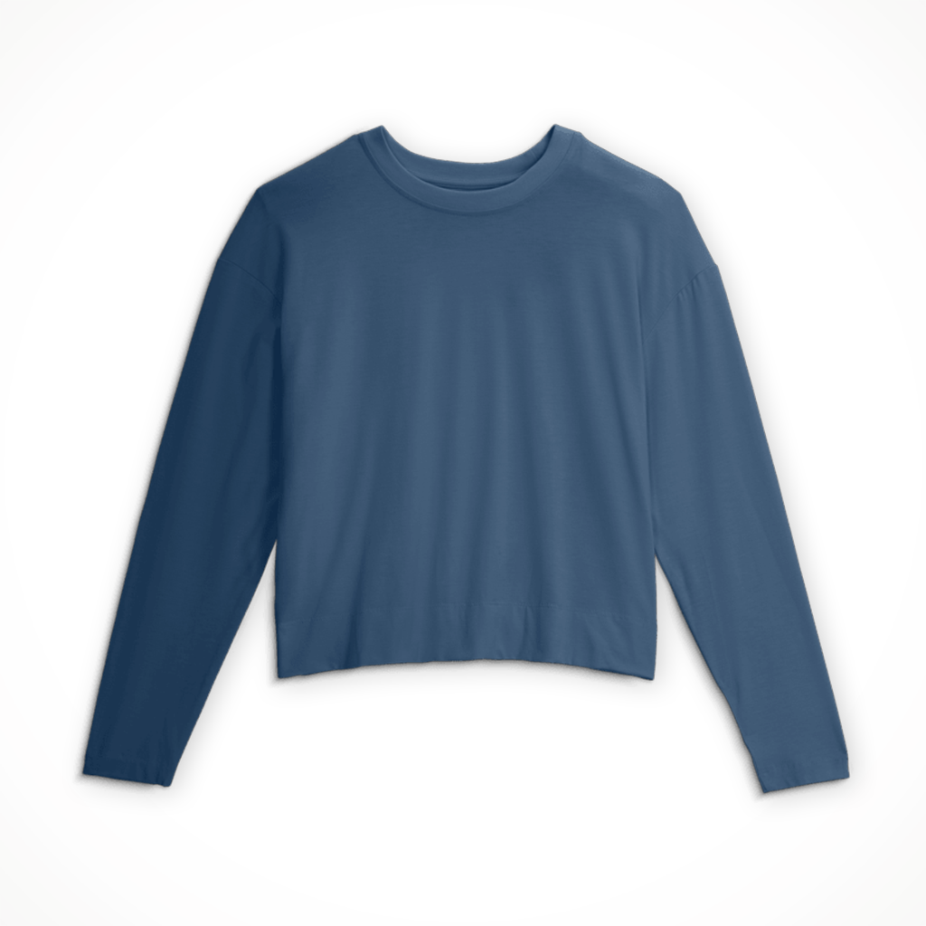 Product image: Free Fly Bamboo Shade Crossover LS Pacific Blue Womens 2026, shown in primary marketing view.