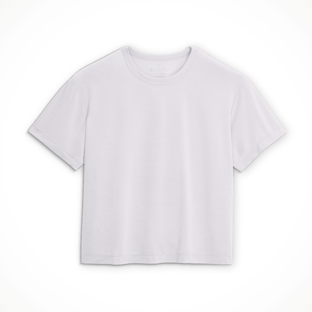 Product image: Free Fly Elevate Lightweight tee bright white womens 2026, shown in primary marketing view.