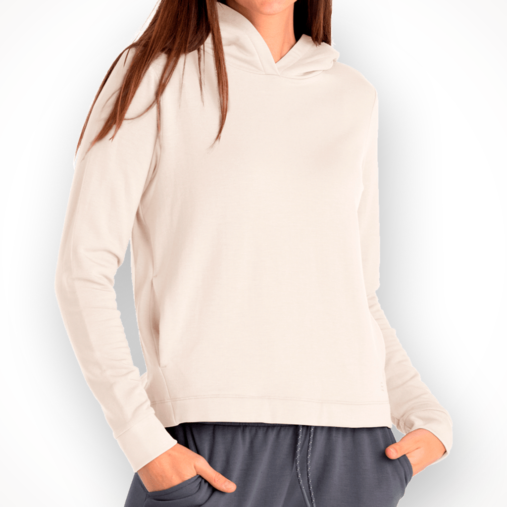 Product image: Free F Ly Bamboo Lightweight F Leece Cropped hoodie Stone Womens 2026, shown in primary marketing view.