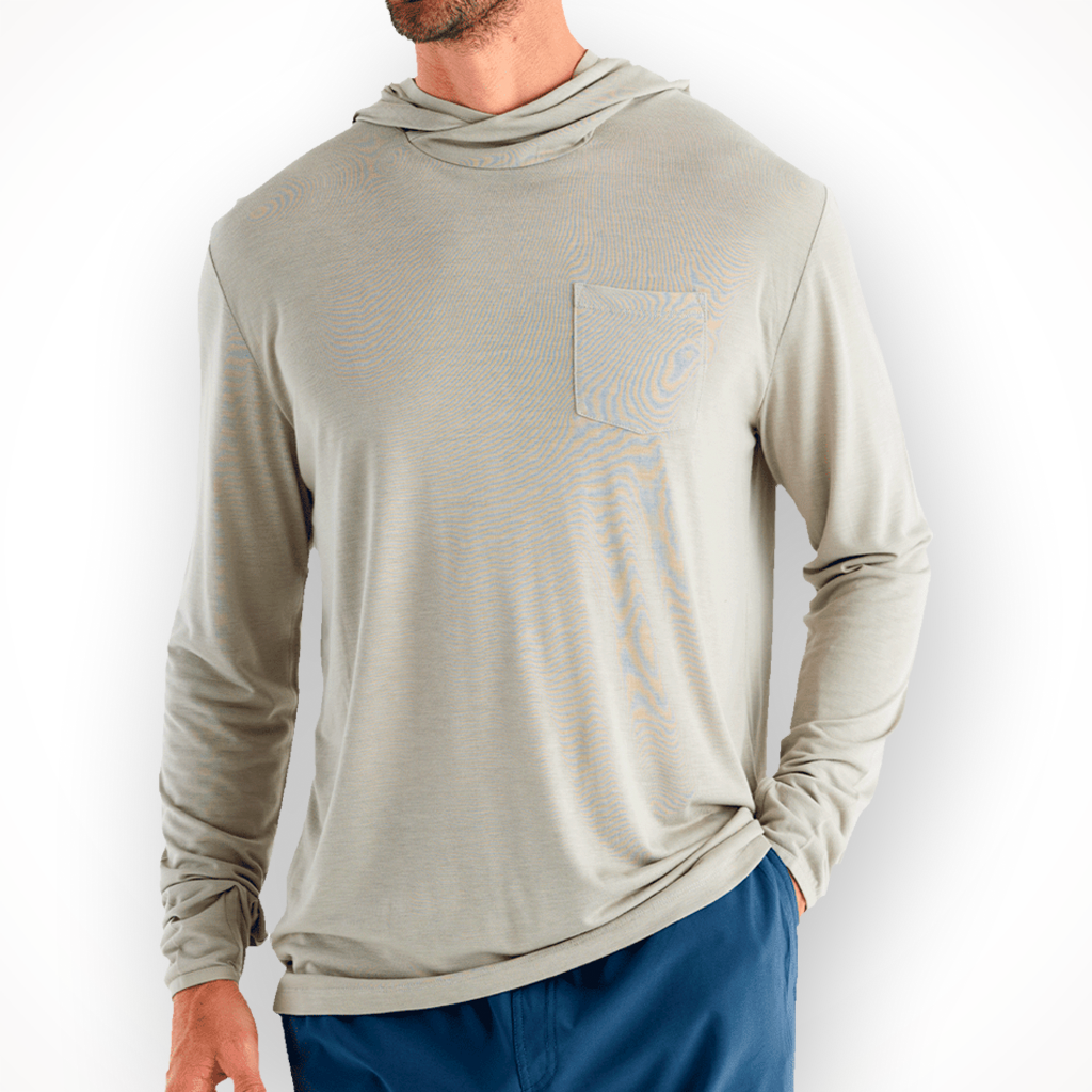 Product image: Free Fly Bamboo Lightweight Hoodie Sandstone Mens 2026, shown in primary marketing view.