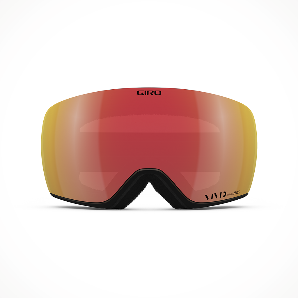Product image: Giro Article II Asian Fit Black Grey Flow Vivid Ember Unisex Goggle 2025, shown from the front.