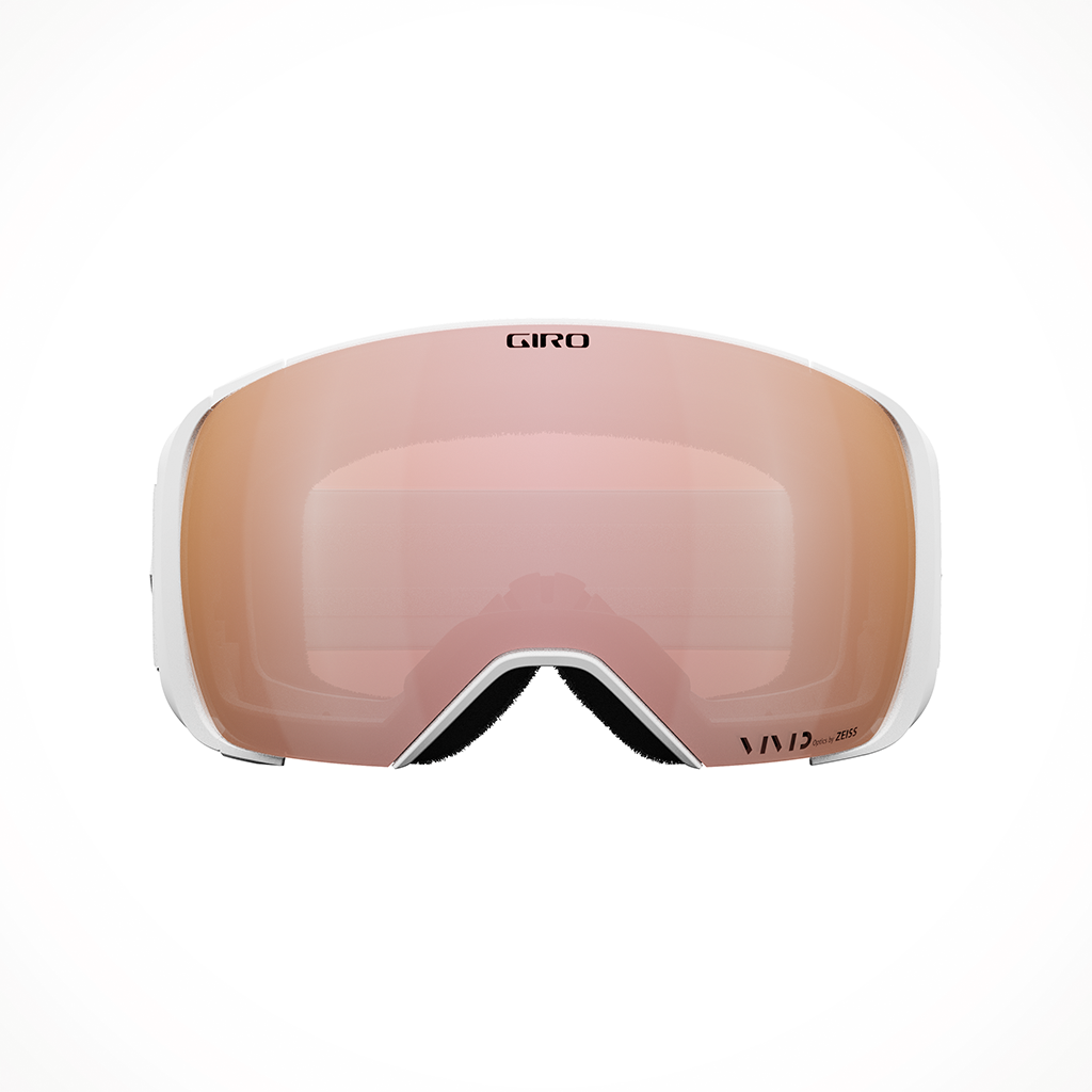 Product image: Giro Comp White Bliss Vivid Rose Gold Goggle 2025, shown from the front.