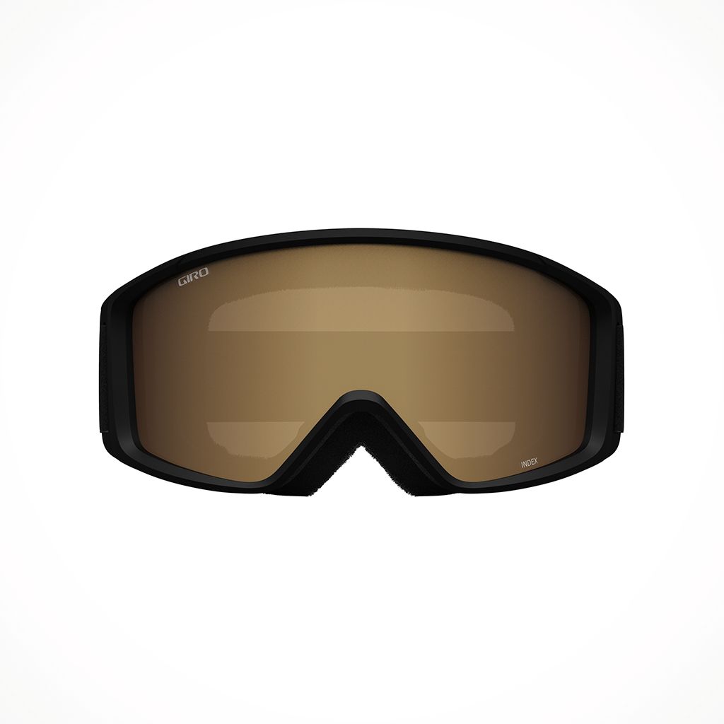 Product image: Giro Index 2 Black Wordmark Amber Rose Goggle 25, shown from the front.