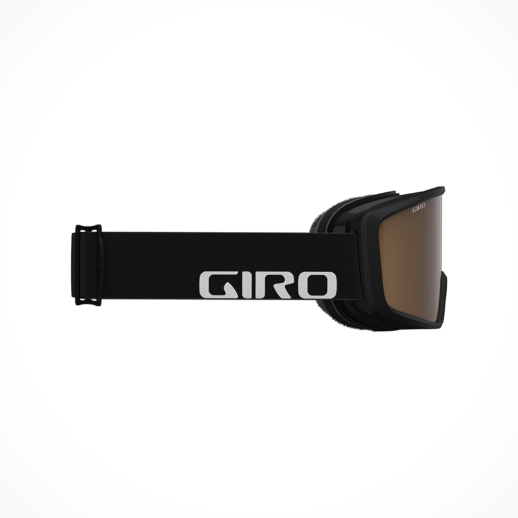 Product image: Giro Index 2 Black Wordmark Amber Rose Goggle 25, shown from the right side profile.