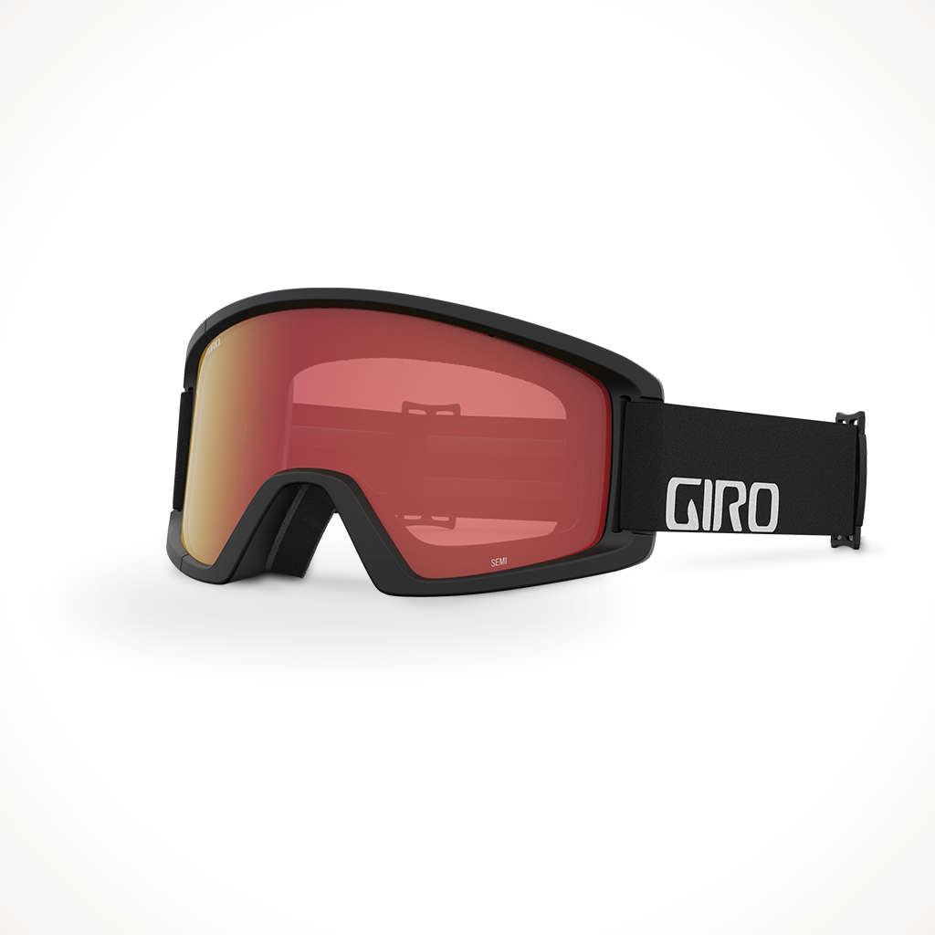 Giro Semi Snow Goggle Black Wordmark Amber Scarlet Hero