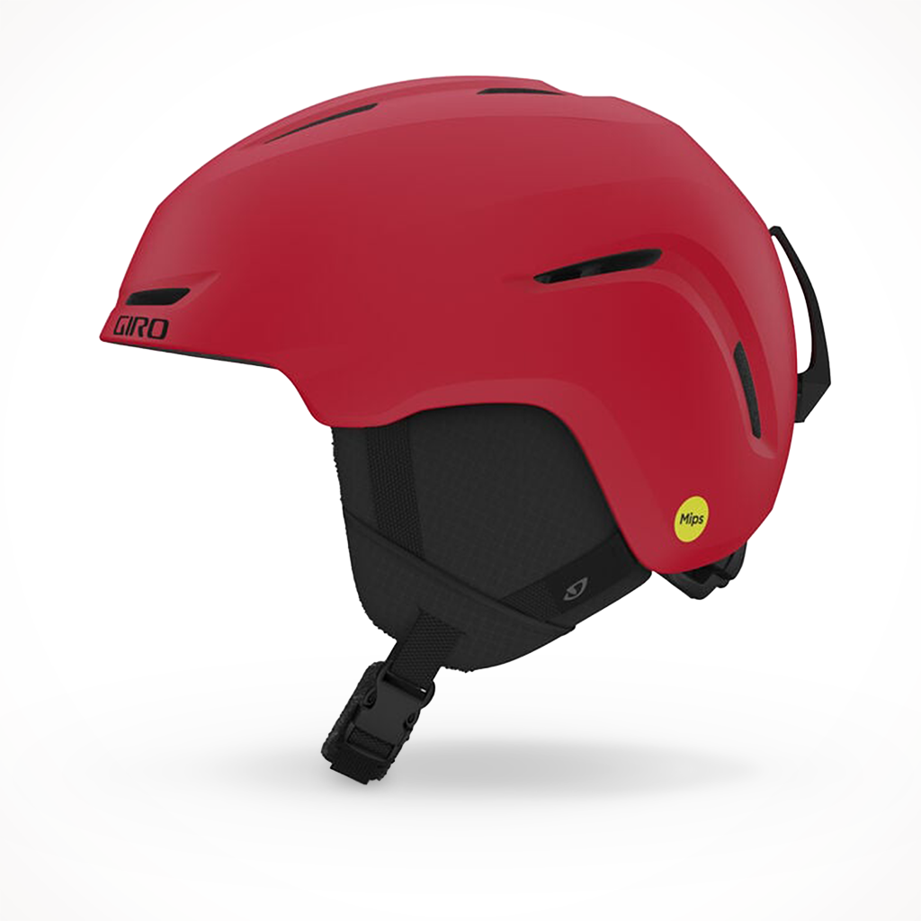 Product image: Giro Spur Bright Red Kids Snow Helmet 2025, shown in primary marketing view.