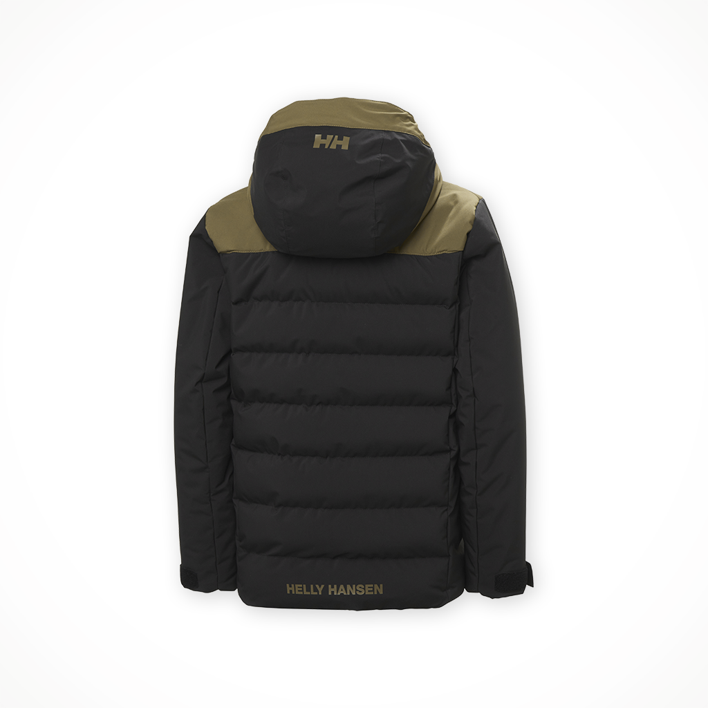 Product image: Helly Hansen Cyclone Jacket black Kids 2025, shown from the back.