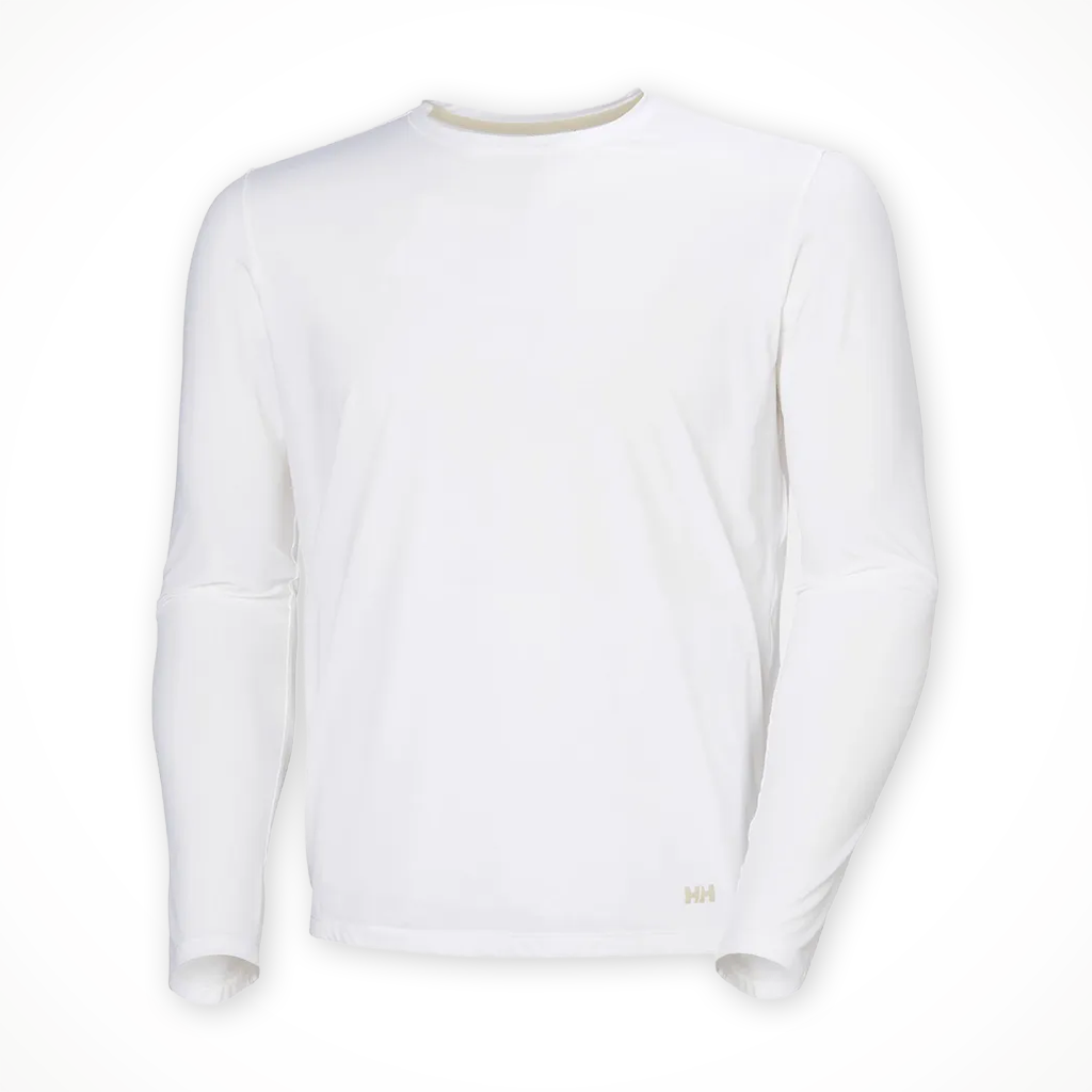 Product image: Helly Hansen Shine Solen LS Crew white mens 2026, shown in primary marketing view.