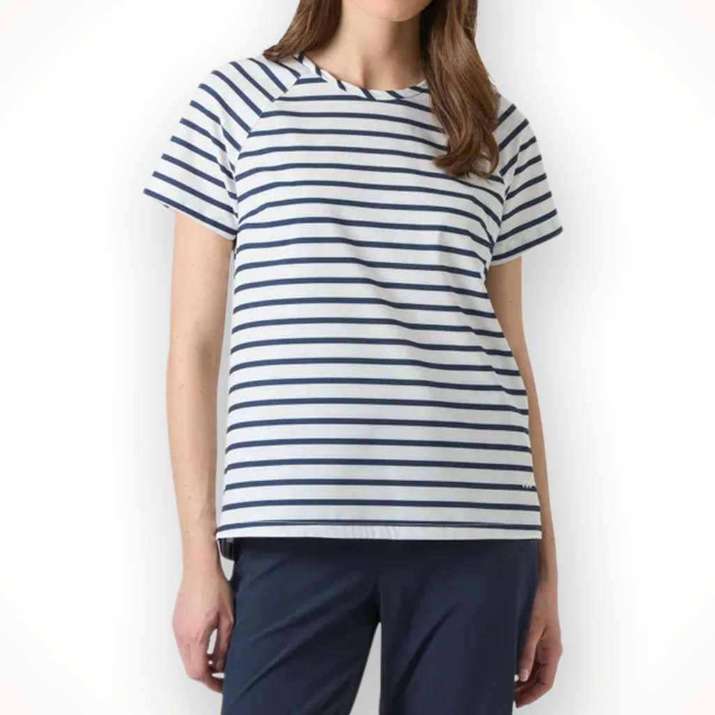 Product image: Helly Hansen Thalia Tshirt White Navy Stripe womens 2026, shown in primary marketing view.