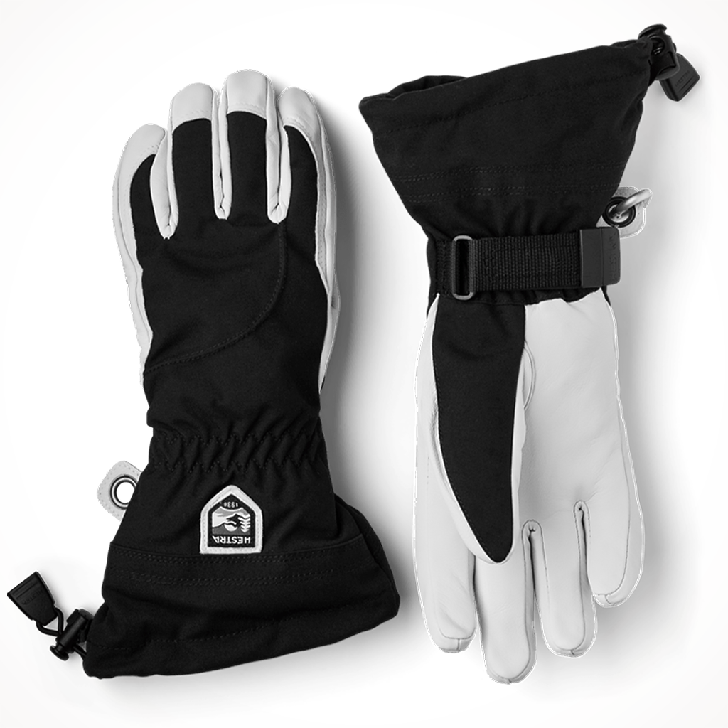 Product image: Hestra Heli Ski Glove Black Off White Womens 2024, shown in primary marketing view.