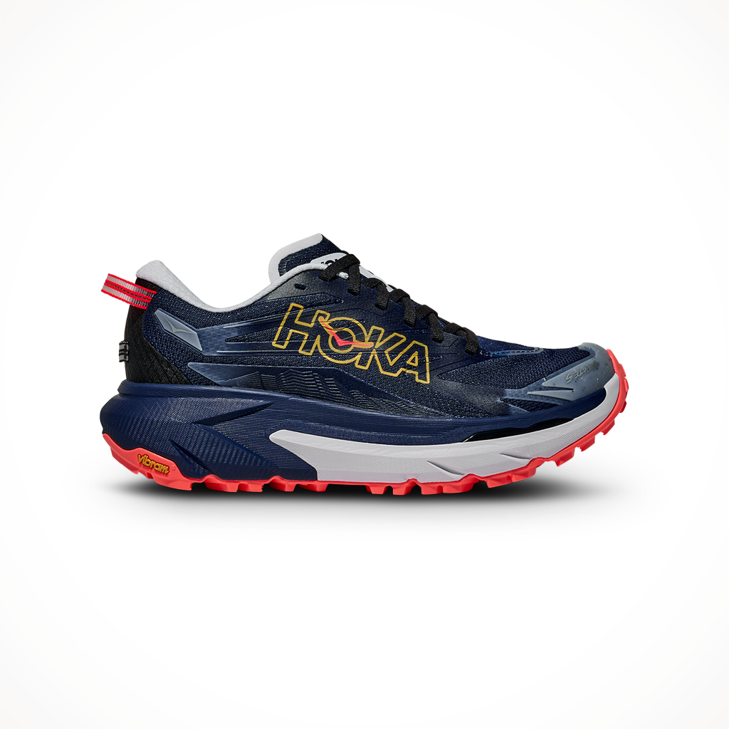 Product image: Hoka Mafate 5 Midnight Blue Starlight G Low Womens 2026, shown in primary marketing view.