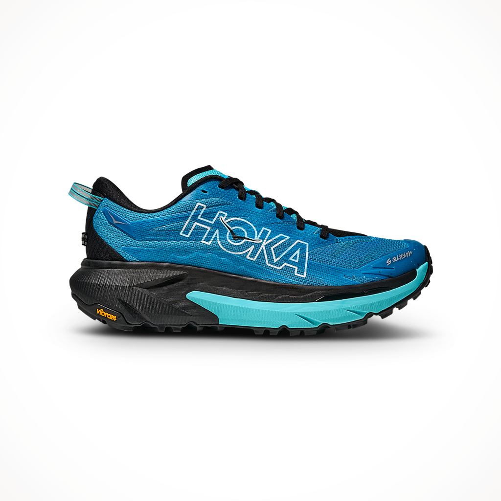 Product image: Hoka Mafate 5 Skyward Blue Black Mens 2025, shown in primary marketing view.