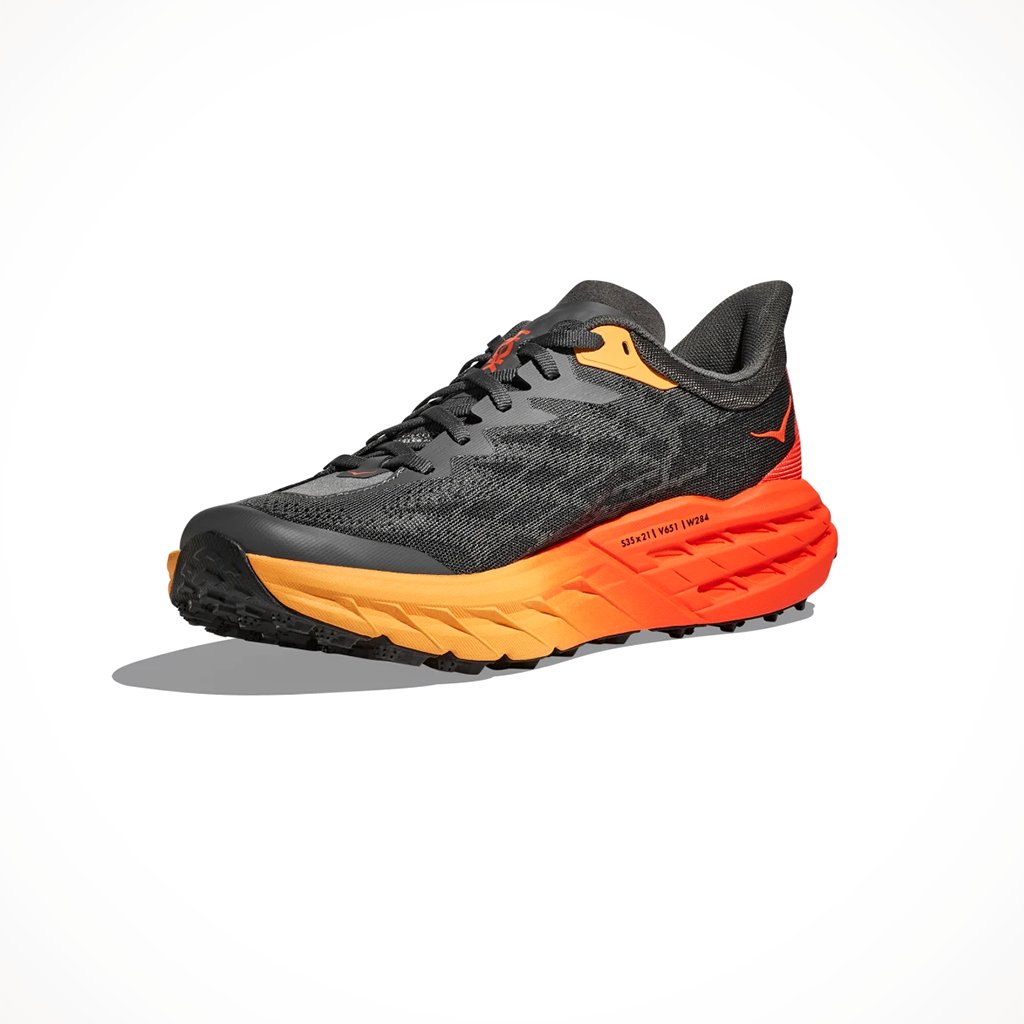 Hoka Mens Speedgoat 5 Castlerock Flame Side 2