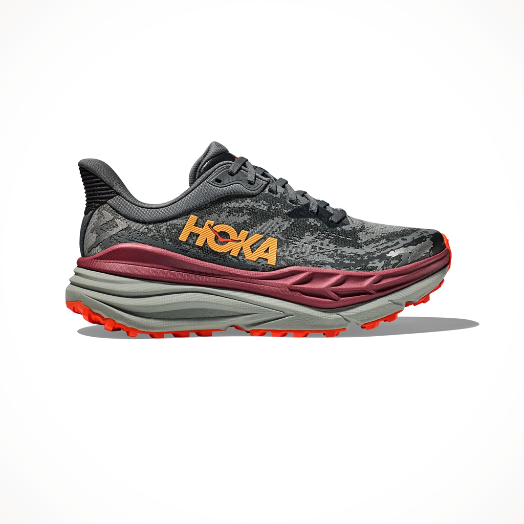Hoka Mens Stinson 7 Castlerock Cabernet Hero