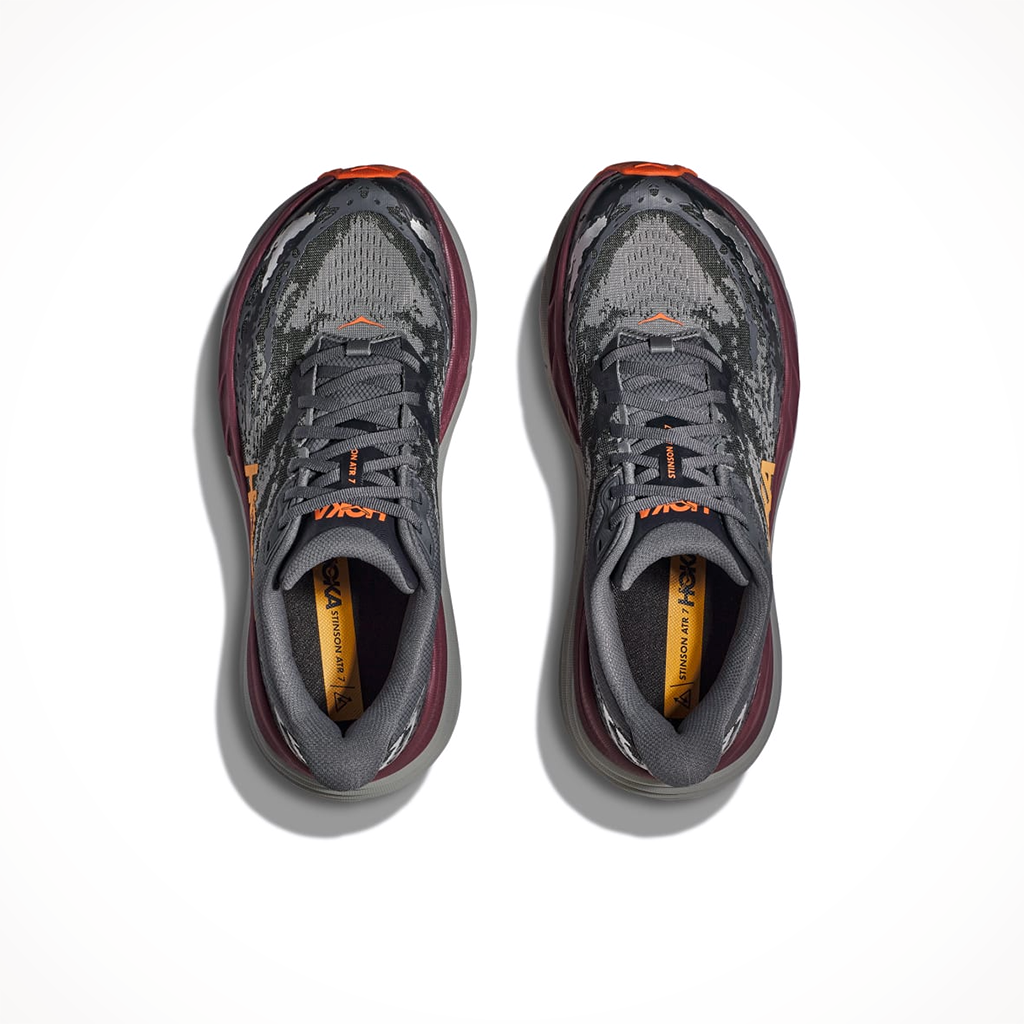 Hoka Mens Stinson 7 Castlerock Cabernet Top