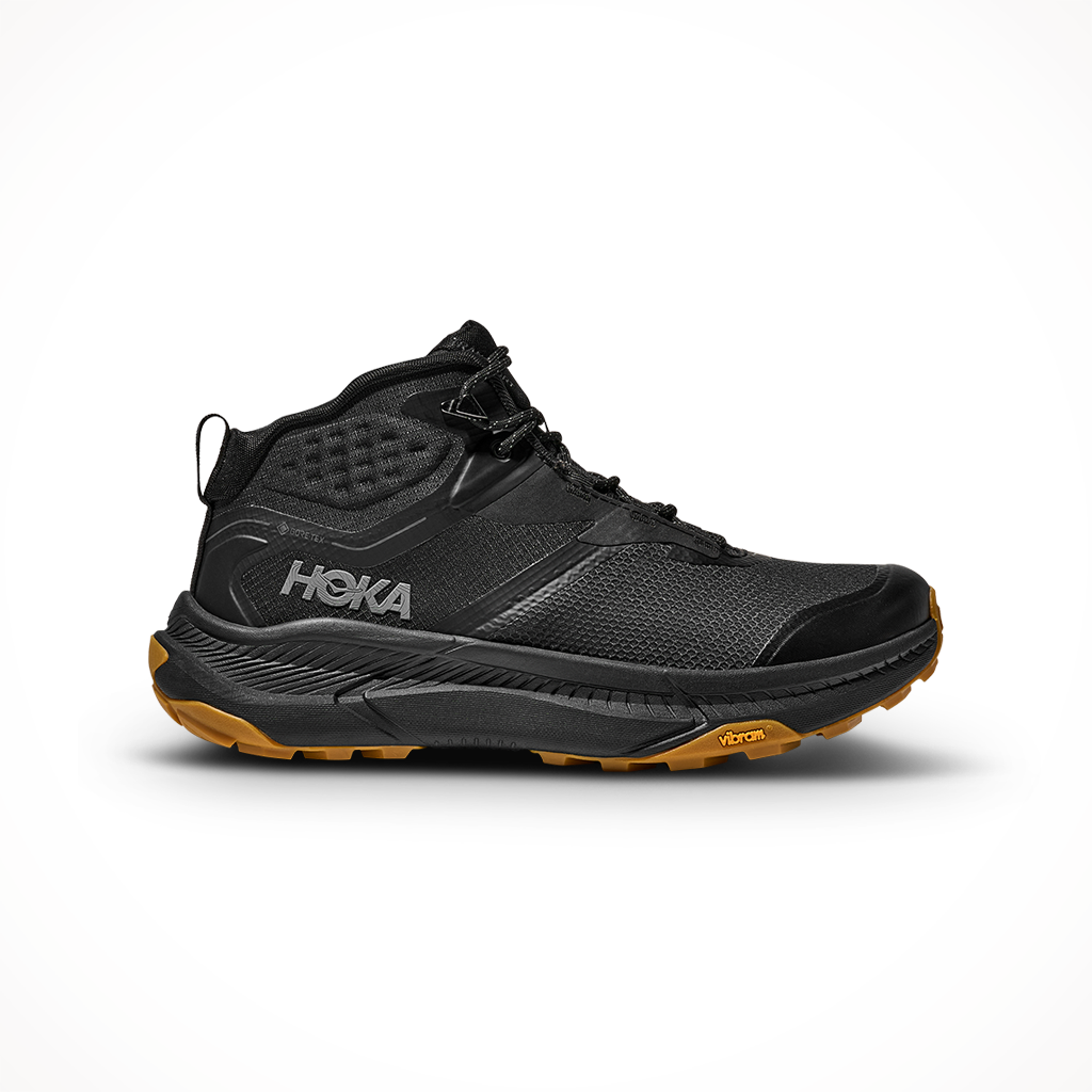 Product image: Hoka Transport Hike GTX Black Black Mens 2025, shown in primary marketing view.