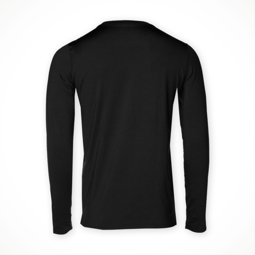 Product image: Hot Chillys ME Chamois crew blk mens 2025, shown from the back.