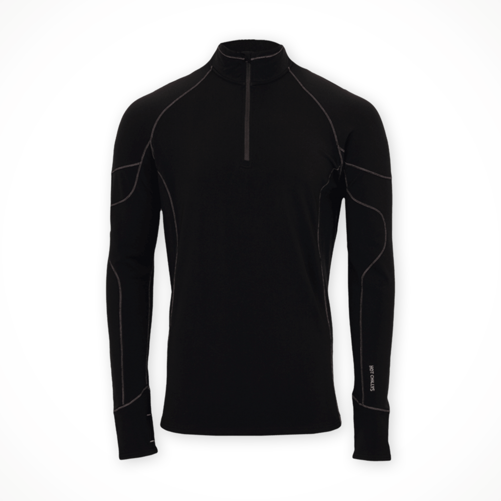 Product image: Hot Chillys Micro elite EX zip blk mens 2025, shown in primary marketing view.