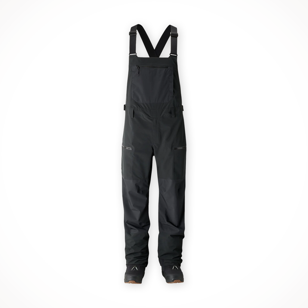 Product image: Jones Mtn Surf Bib Pant Black Mens 2024, shown in primary marketing view.