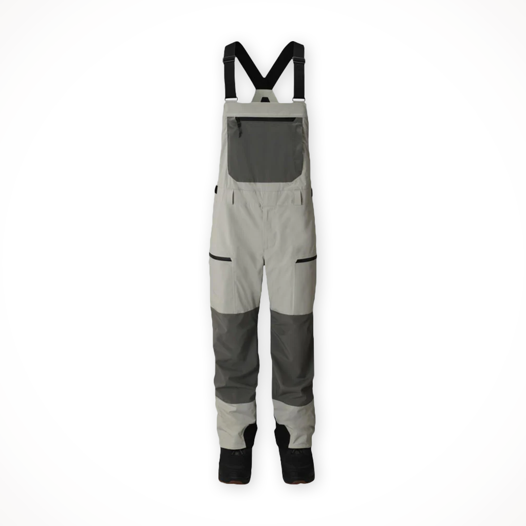 Product image: Jones Mtn Surf Bib Pant Smoke Gray Womens 2024, shown in primary marketing view.