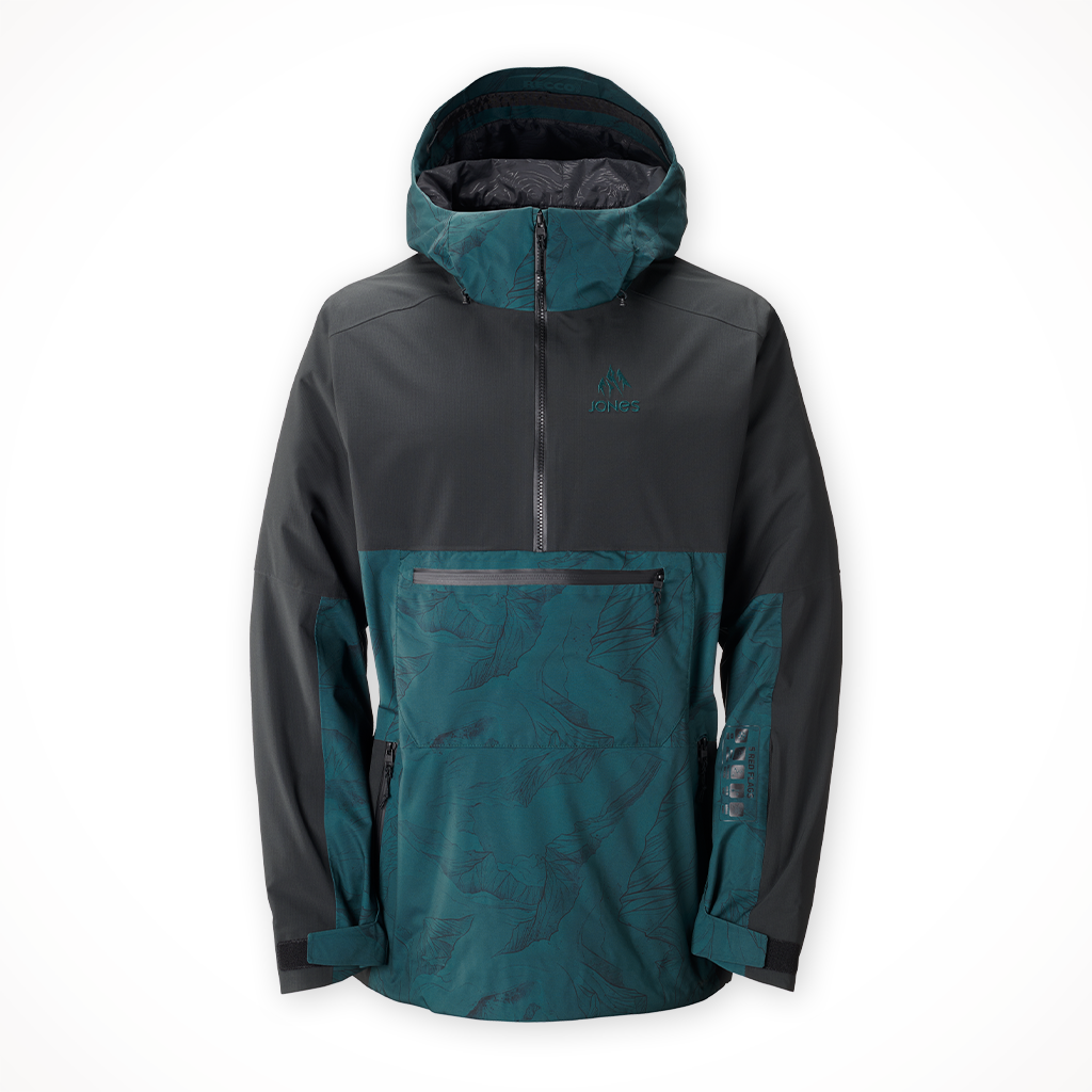Product image: Jones Mtn Surf Rec Anorak Pacific Teal Mens 2024, shown in primary marketing view.