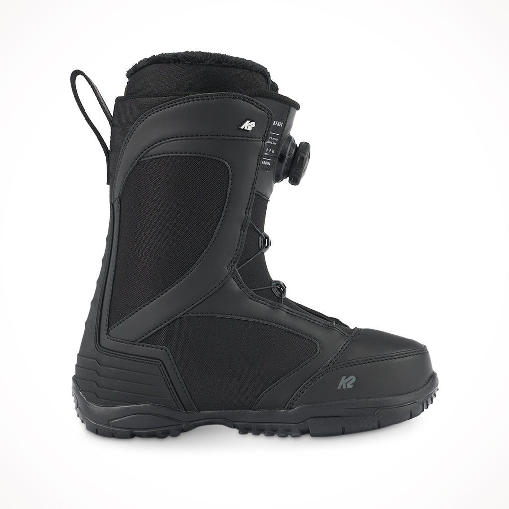 K2 Benes Black Womens Snowboard Boots 2024 Side.jpg