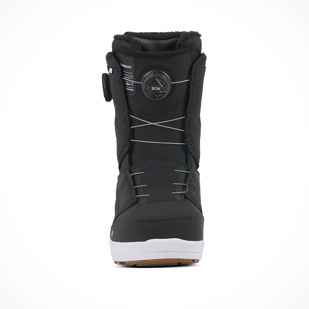 K2 Boundary Black Mens Snowboard Boots 2024 Front.jpg