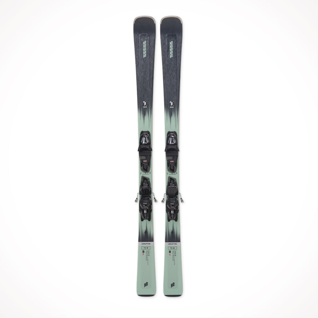 Product image: K2 Disruption 75 W Womens Skis 2024, shown from the front.