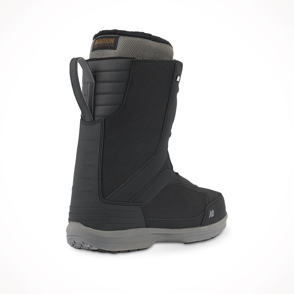 Product image: K2 Haven Black Womens Snowboard Boots 2024 Rear, side profile view.