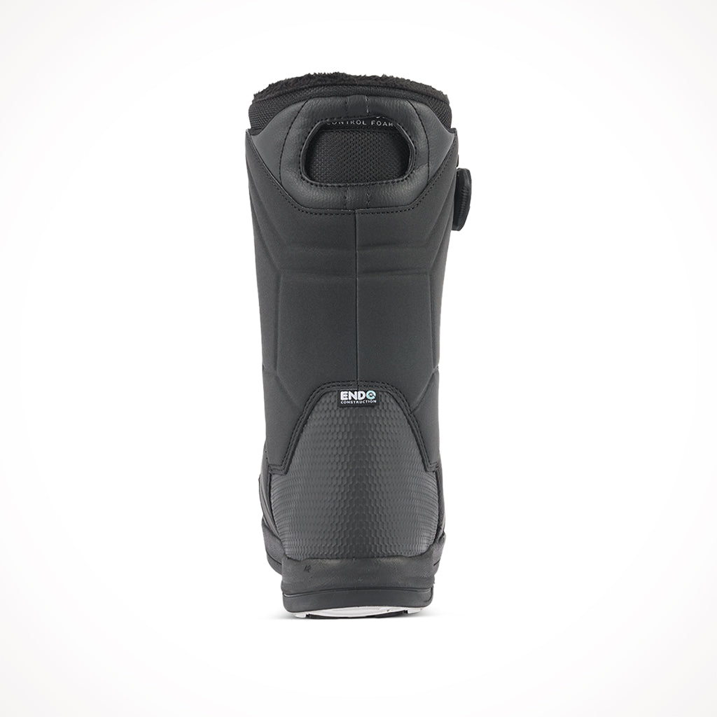 Product image: K2 Maysis Black Mens Snowboard Boots 2024, shown from the back.