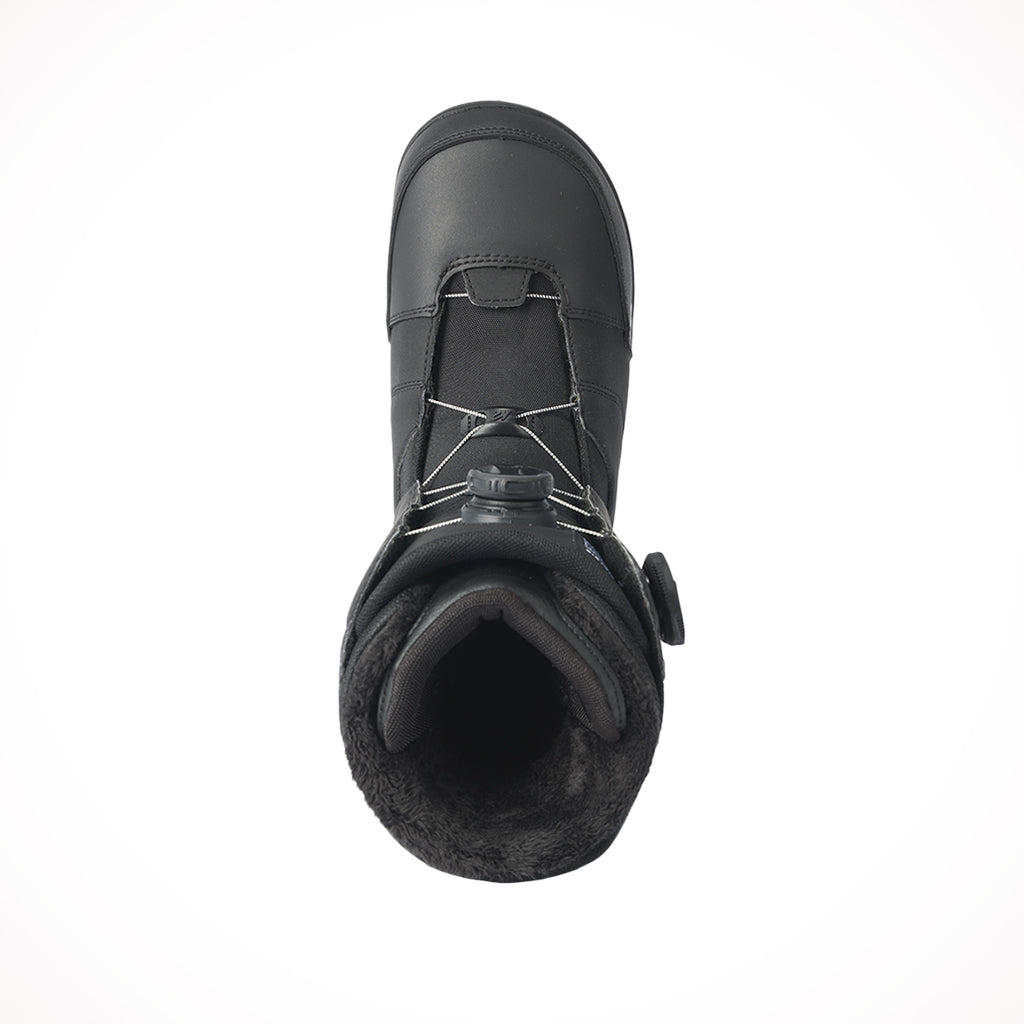Product image: K2 Maysis Black Mens Snowboard Boots 2024, shown from above.