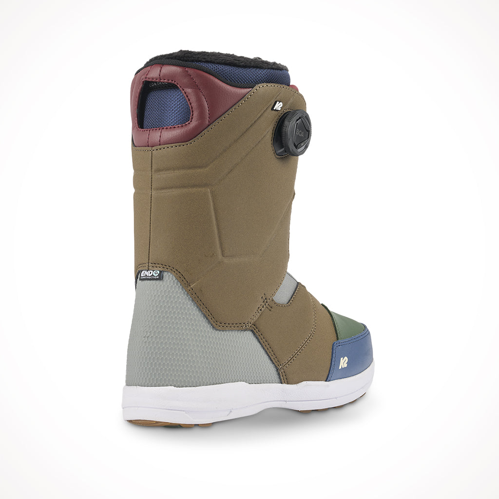Product image: K2 Maysis CO ED Mens Snowboard Boots 2024 Rear, side profile view.