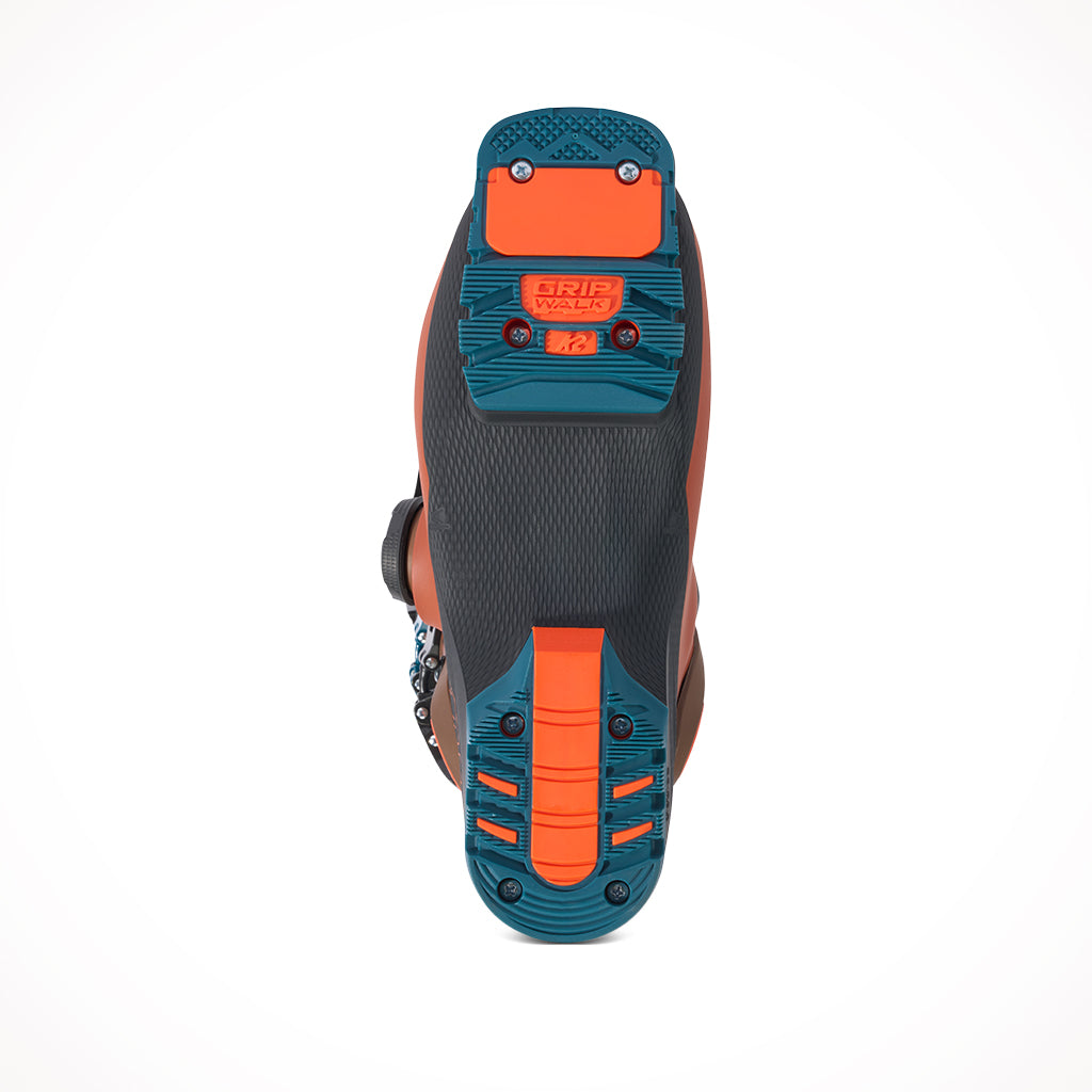 Product image: K2 Recon 130 BOA Ski Boots 2024, showing the outsole tread pattern.