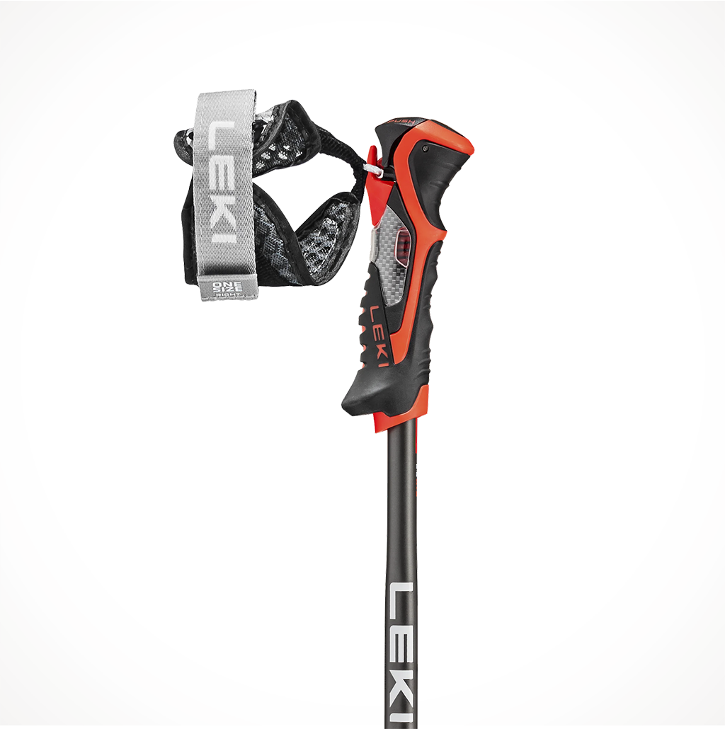 Product image: Leki Airfoil 3D Ski Poles 2024 Black Red Anthracite Grip.