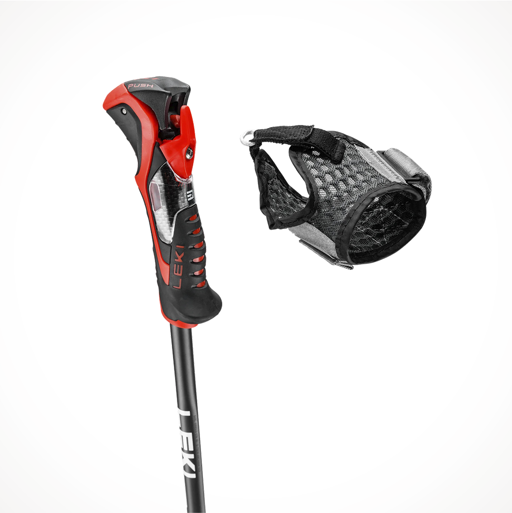 Product image: Leki Airfoil 3D Ski Poles 2024 Black Red Anthracite Grip 2.