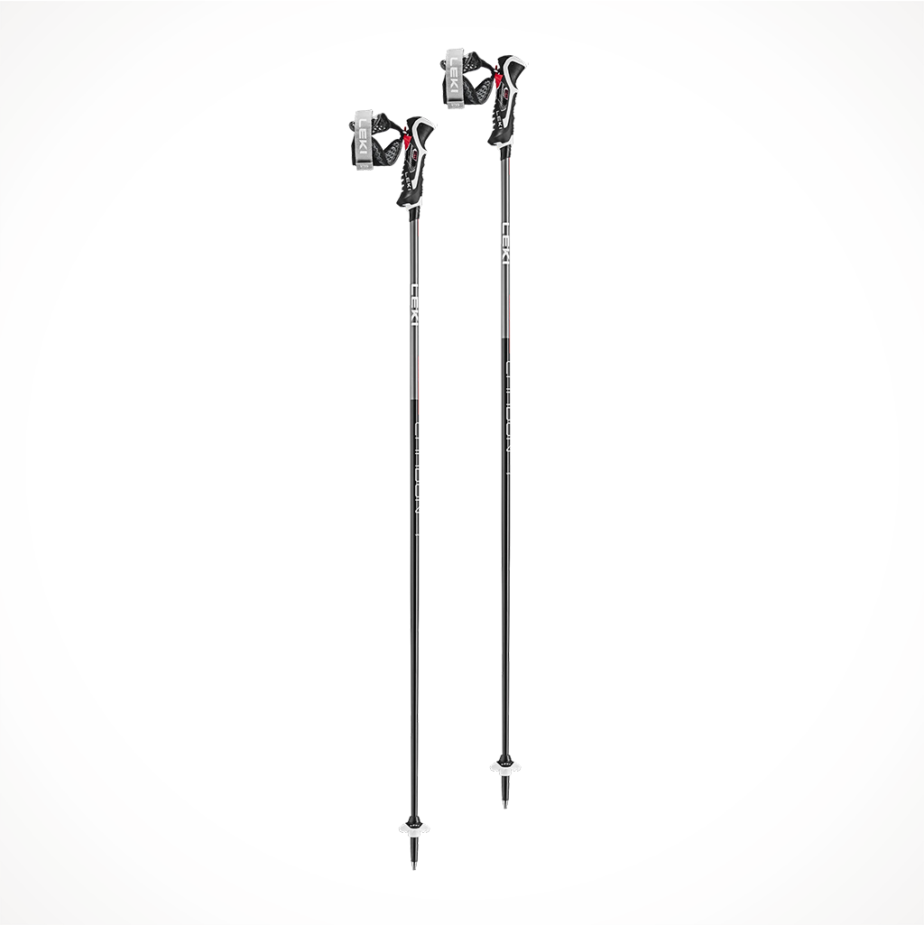 Product image: Leki Carbon 14 3D Ski Poles 2024 Black Anthracite Red Full.