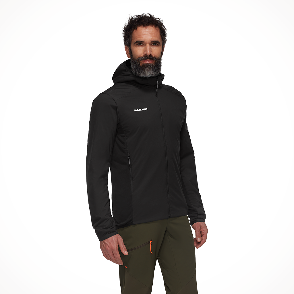 Product image: Mammut Rime Light IN Flex Hooded Jacket Black Mens 2024 Alt1.
