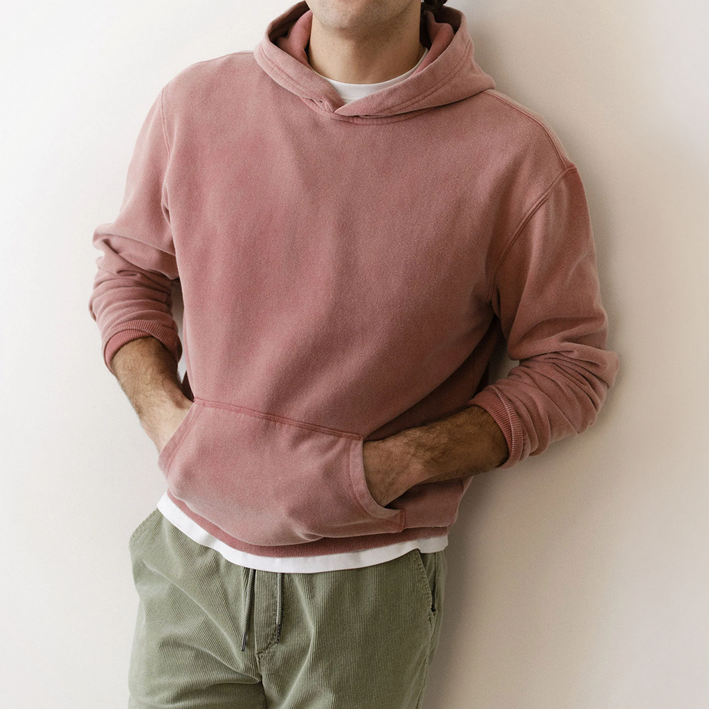 Product image: Marine Layer C Loud 9 Fleece Relaxed Hoodie Withered Rose mens 2026, shown in primary marketing view.