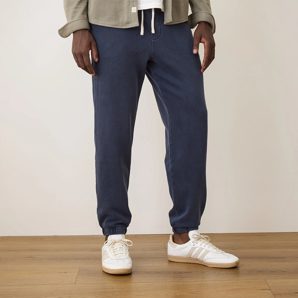 Product image: Marine Layer C Loud 9 Fleece Sweatpant mood Indigo mens 2026, shown in primary marketing view.